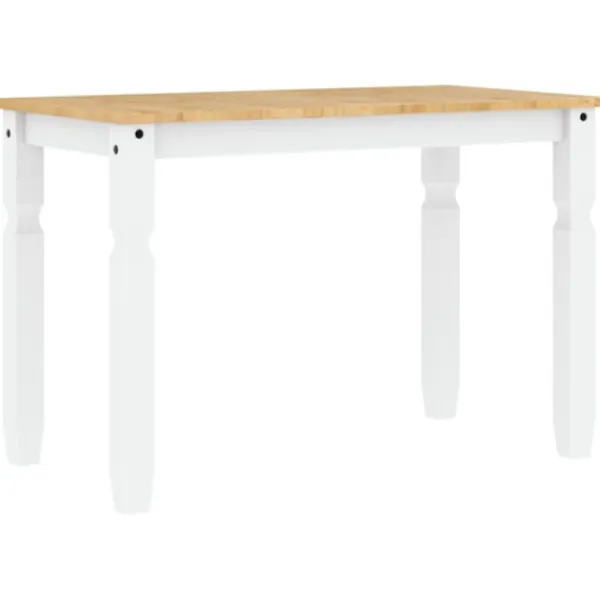 vidaXL Matbord>Matbord Corona vit 112x60x75 cm massiv furu