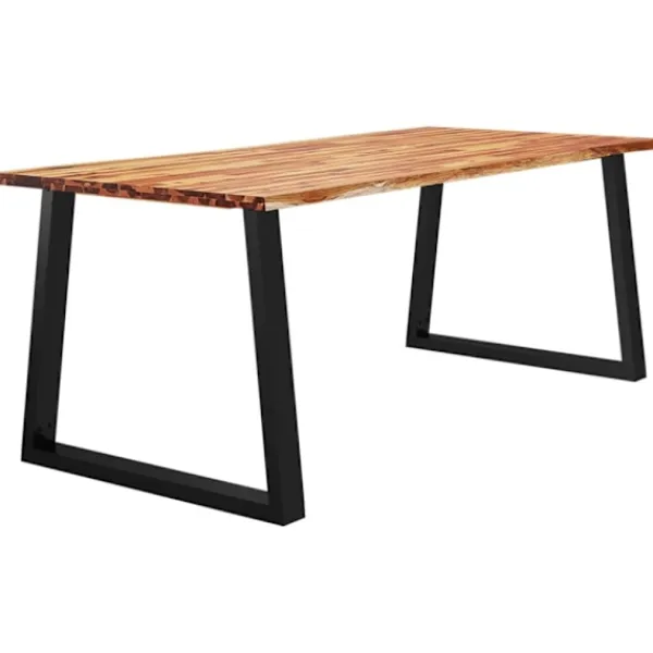 vidaXL Matgrupper>Matbord med levande kant 200x90x75 cm massivt akaciaträ