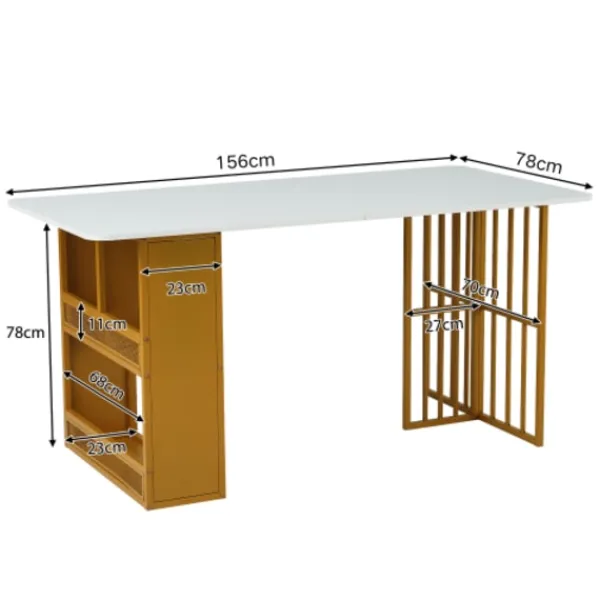 Matbord>Matbord, modernt matbord, rektangulärt matbord, kaffe- och fritidsbord, modernt enkelt matbord, vitt
