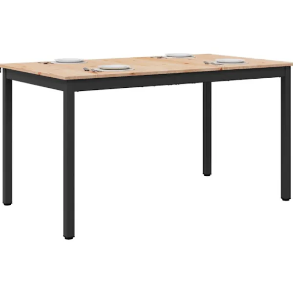vidaXL Matgrupper>Matbord Naturfärg 150 x 90 x 75 cm Massiv furu