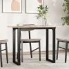 vidaXL Matgrupper>Matbord O-ram 100x50x75 cm massiv furu och stål