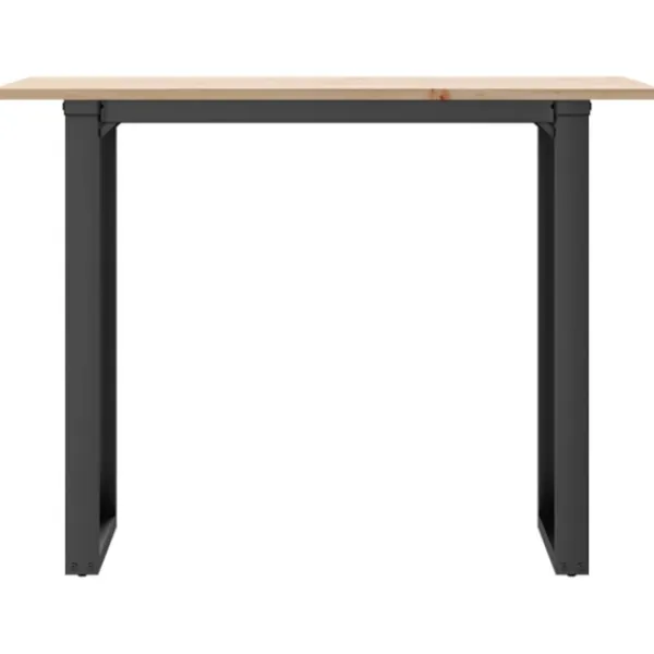 vidaXL Matgrupper>Matbord O-ram 100x50x75 cm massiv furu och stål