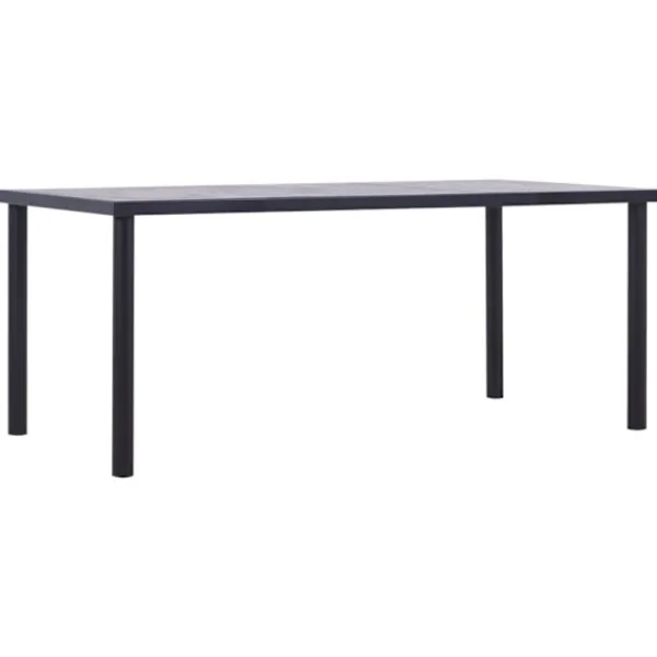 vidaXL Matbord>Matbord svart och betonggrå 180x90x75 cm MDF