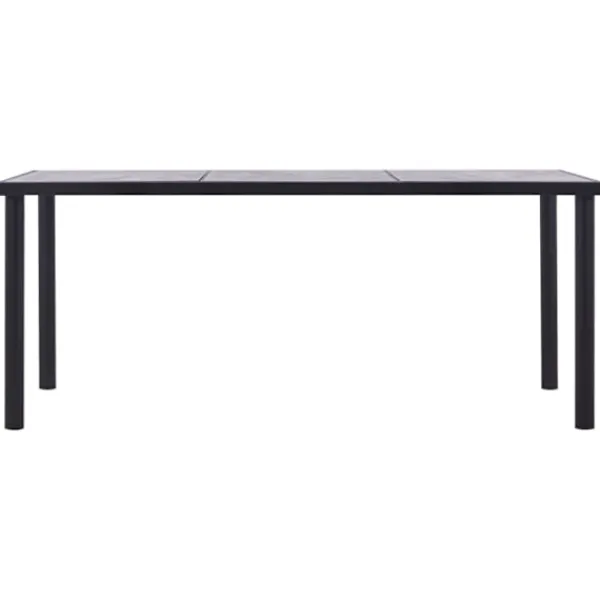 vidaXL Matbord>Matbord svart och betonggrå 180x90x75 cm MDF