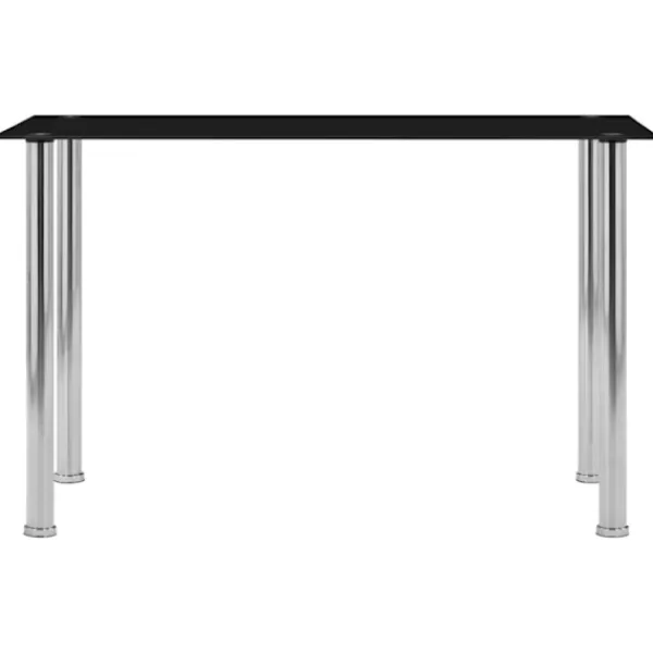 vidaXL Matbord>Matbord svart 120x60x75 cm härdat glas