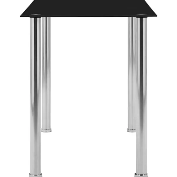 vidaXL Matbord>Matbord svart 120x60x75 cm härdat glas