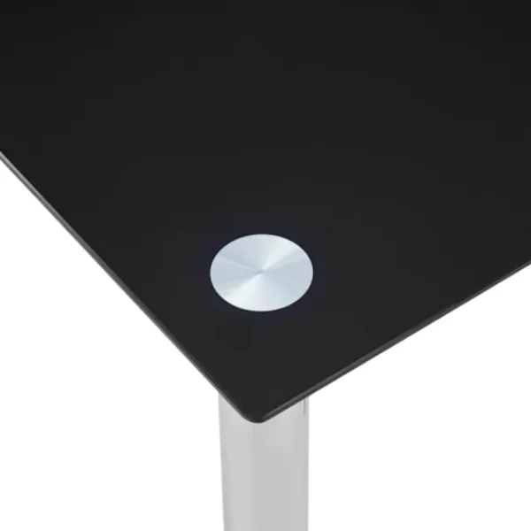 vidaXL Matbord>Matbord svart 120x60x75 cm härdat glas