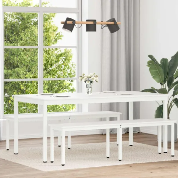 vidaXL Matgrupper>Matbord Vit 180 x 90 x 75 cm Massiv furu