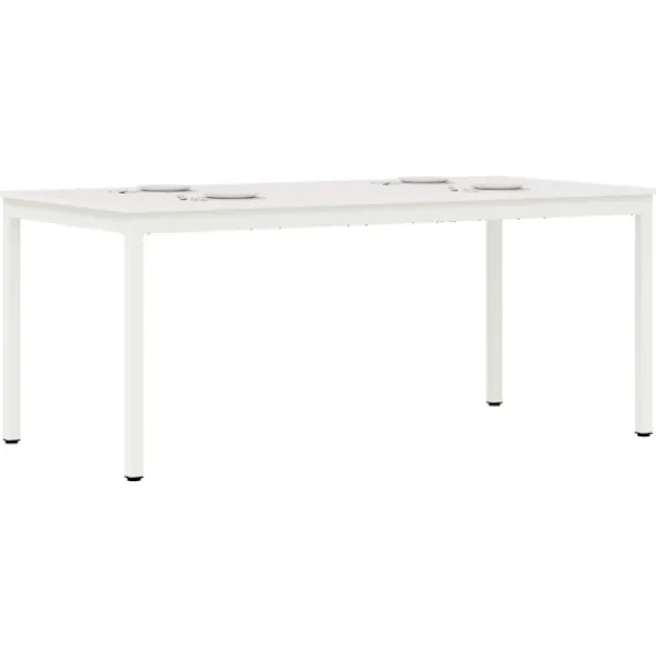 vidaXL Matgrupper>Matbord Vit 180 x 90 x 75 cm Massiv furu