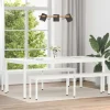 vidaXL Matgrupper>Matbord Vit 200 x 100 x 75 cm Massiv furu