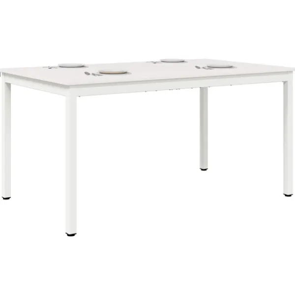 vidaXL Matgrupper>Matbord Vit 150 x 90 x 75 cm Massiv furu
