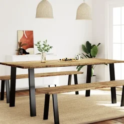 vidaXL Matgrupper>Matbord 200x90x75 cm massivt akaciaträ