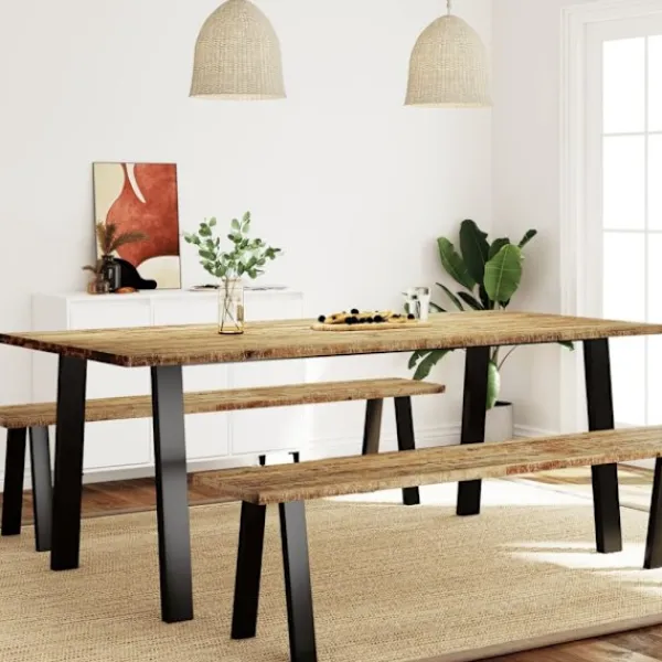 vidaXL Matgrupper>Matbord 200x90x75 cm massivt akaciaträ