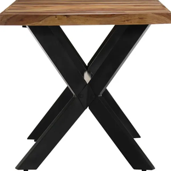 vidaXL Matbord>Matbord 140x70x75 cm massivt sheshamträ
