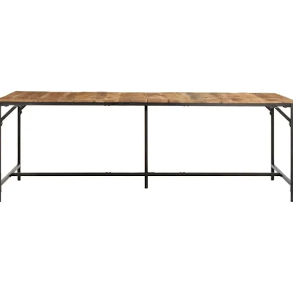vidaXL Matbord>Matbord 220x90x75 cm massivt trä grov mango