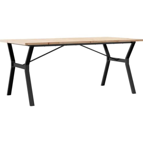 vidaXL Matgrupper>Matbord Y-ram 180x90x75,5 cm massiv furu och stål