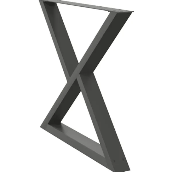 vidaXL Matbord>Matbordsben 2 st antracit 90x(72-73,3) cm stål