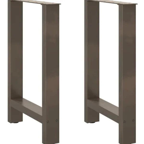 vidaXL Matbord>Matbordsben naturstål 2 st 50x(72-73) cm stål