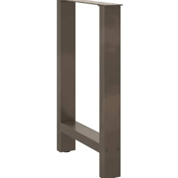 vidaXL Matbord>Matbordsben naturstål 2 st 50x(72-73) cm stål