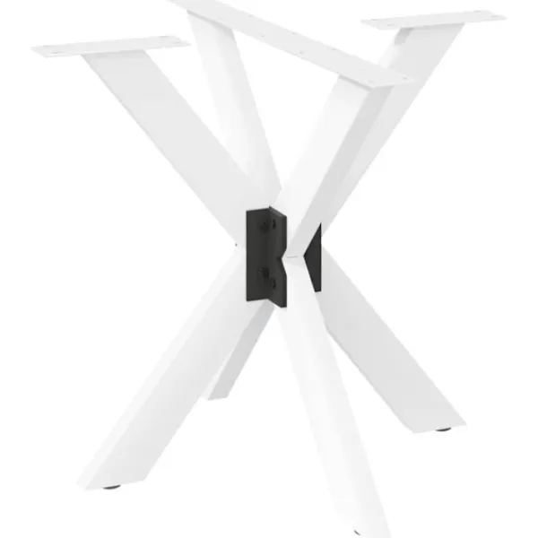 vidaXL Matbord>Matbordsben spindelformad vit 85x85x(72-73) cm stål