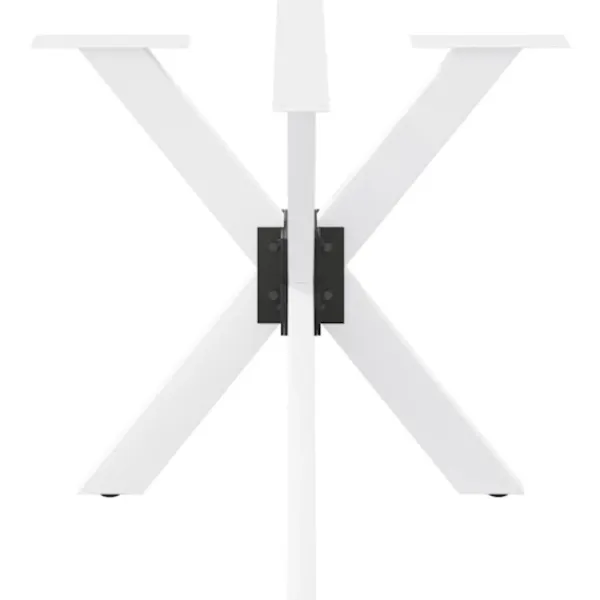vidaXL Matbord>Matbordsben spindelformad vit 85x85x(72-73) cm stål