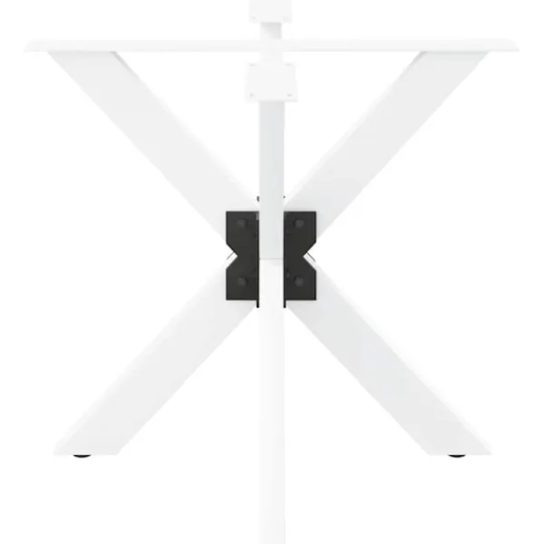 vidaXL Matbord>Matbordsben spindelformad vit 85x85x(72-73) cm stål