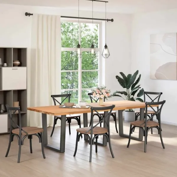 vidaXL Matbord>Matbordsben V-formade 3 st antracit 90x(72-73,3) cm stål