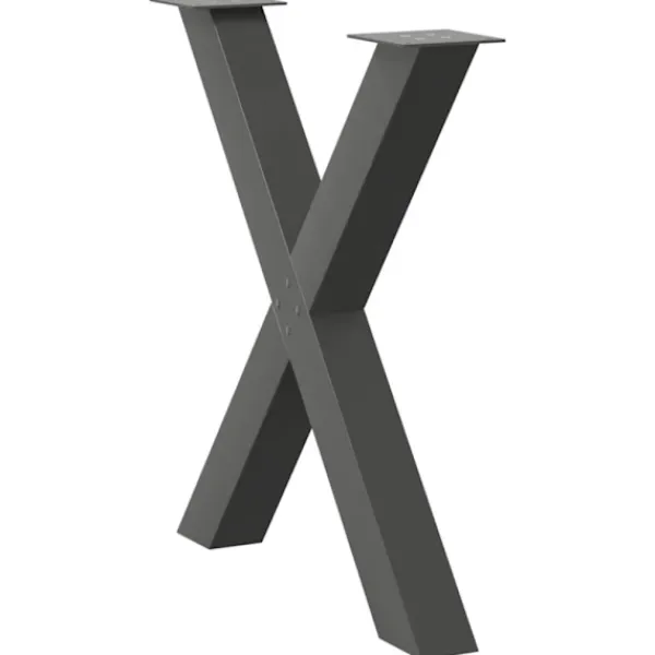 vidaXL Matbord>Matbordsben X-formade 3 st antracit 70x(72-73) cm stål
