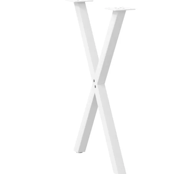 vidaXL Matbord>Matbordsben X-formade 2 st vita 50x(72-73) cm stål