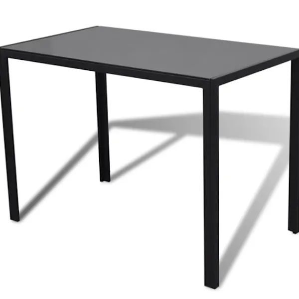 vidaXL Matgrupper>Matgrupp 5 delar svart