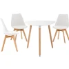 BellaFurn Matgrupper>Matgrupp för tre personer, middagsset, kompakt design och justerbara bordsben