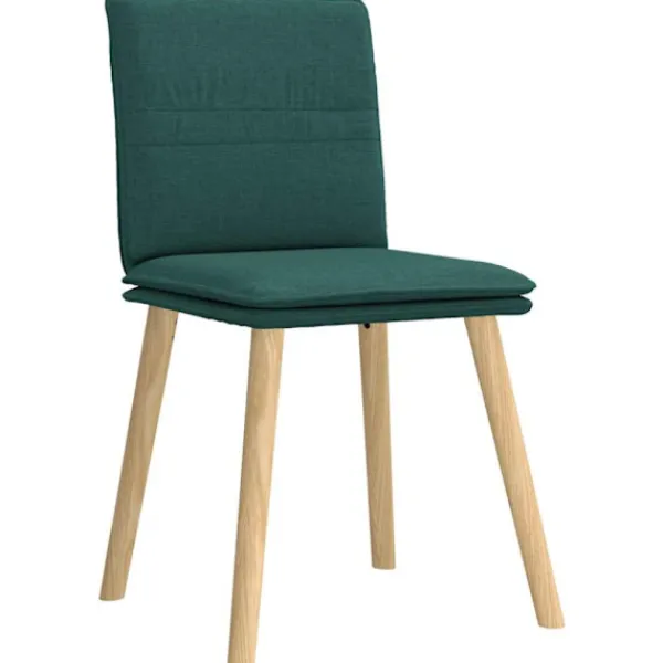 vidaXL Matgrupper>Matstolar 4 delar mörkgrönt tyg