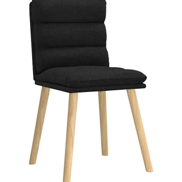 vidaXL Matgrupper>Matstolar 6 st svart tyg