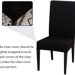 Stolar>Matstolsöverdrag Set om 4 eller 6, Stretch Avtagbar Tvättbar Matstolsskydd Dekoration Överdrag Sittöverdrag för Hotell 4pcs