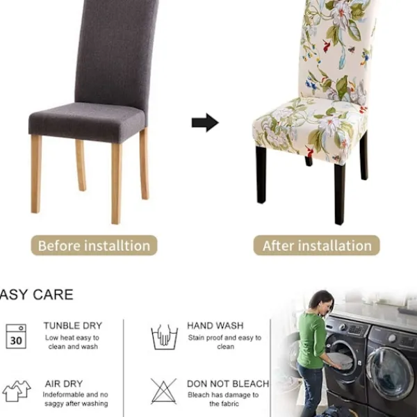 Stolar>Matstolsöverdrag Stretch 4-pack Universal Stolsöverdrag Pri