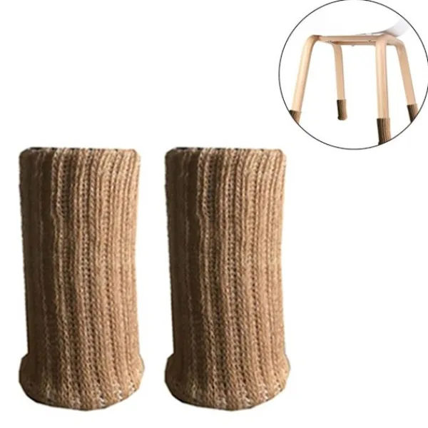 Stolar>Möbelstrumpor, 24-pack, stickade möbelfötter, beige KLB