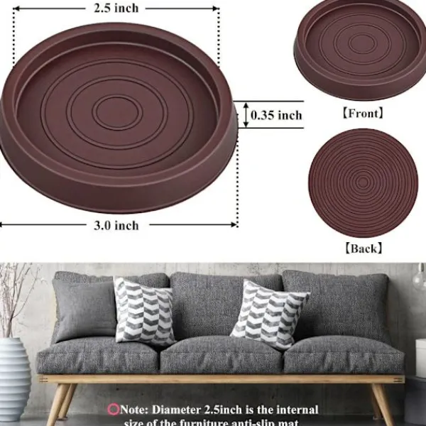 Stolar>Möbelunderlägg Möbelunderlägg BRUN 8ST 8ST 8pcs-8pcs