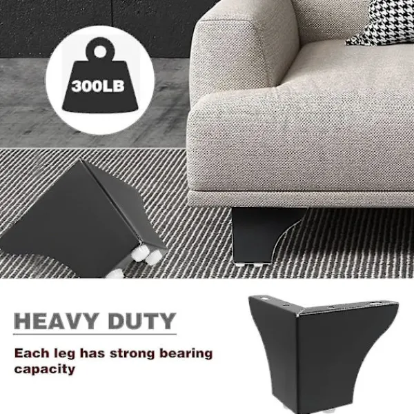 Soffor>Metallmöbelben 10 cm höga sofaben, moderna triangulära möbelfötter DIY-ersättning