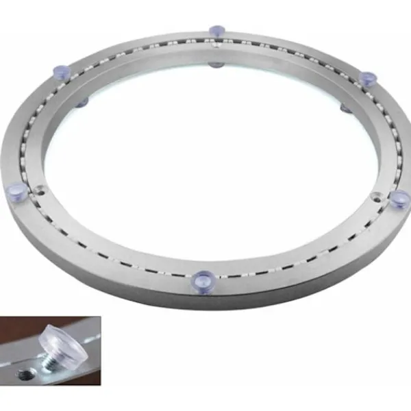 Matbord>Metallskivspelare Lager, Rund Svängbar Bas, 360° Roterbar, Enradig Kullagring, för Tungt Bruk, ø35cm