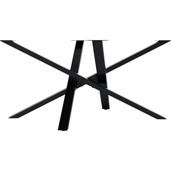BellaFurn Matbord>Mikado bordsben - chassi - högkvalitetsstål med golvskydd för optimalt skydd | Färg: Industrial Black | Storlek: 160x80x72 cm