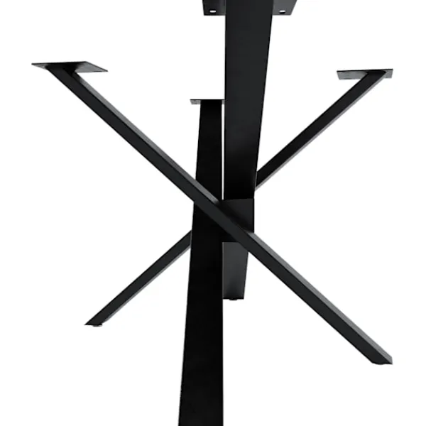 BellaFurn Matbord>Mikado bordsben - chassi - högkvalitetsstål med golvskydd för optimalt skydd | Färg: Industrial Black | Storlek: 160x80x72 cm