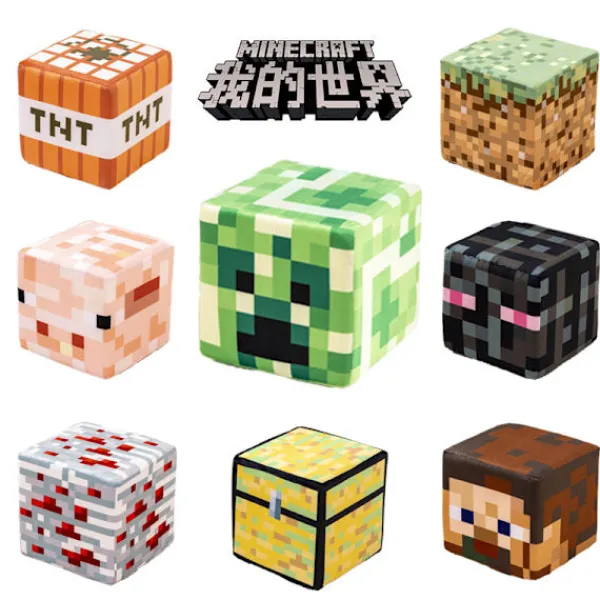 Sittpuffar>Minecraft block plyschkudde/spel perifer svamp block box TNT plyschleksak 20cm 30cm