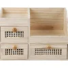 Byråer>Mini Bambu Byrå (Omonterad), 3 lådor med hyllor, för studierum/kök/sovrum