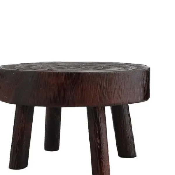 Pallar>Mini naturlig trä rund pall, blomkrukhållare, trädgårdspall, - 3,5" lång brun