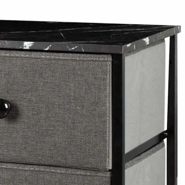 AKTIVE Byråer>Mångsidig byrå 6 lådor - - 80x30x62 cm - Gray - Lätta tyglådor - Stålram