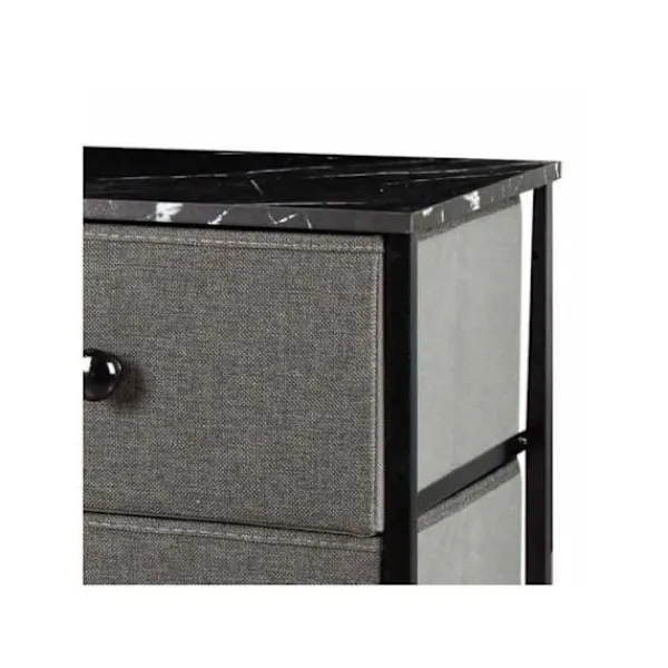 AKTIVE Byråer>Mångsidig byrå 6 lådor - - 80x30x62 cm - Gray - Lätta tyglådor - Stålram