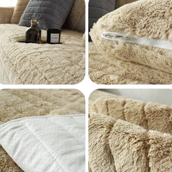 Soffor>Modern enkel plysch soffa kudde, universell all-inclusive varm tjock soffa överdrag, tatami fönsterkarm kudde(Kamel, 70*90)