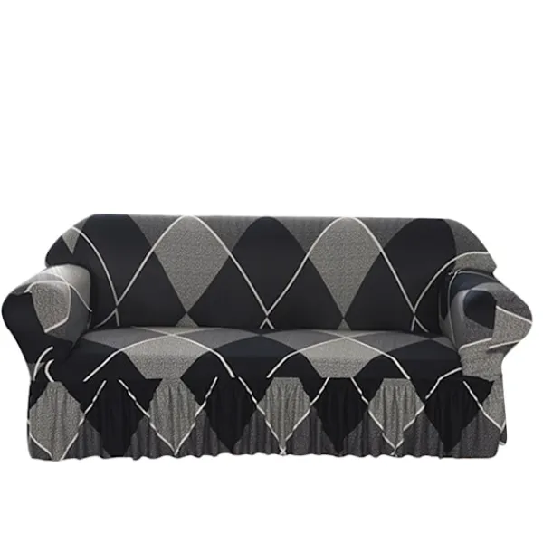 Soffor>Modern Jacquard Hög Stretch Sofföverdrag - kompatibelt Vardagsrum - kompatibelt Hundar och Husdjur (3-sits, 190-230cm)