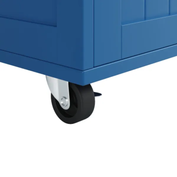 Köksö>Modern köksö (102x45x92cm) i blått med träådring – multifunktionell som matbord, köksskåp & bufféskåp med förvaringsutrymme