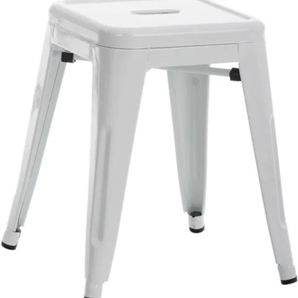 BellaFurn Pallar>Modern stapelbar pall - Barstol - Space -Saving Design | Färg: Vit